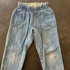 Heart Pocket Elastic Waist Jeans by Mini Boden